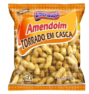 Amendoim torrado com casca pacote com 1,010kg - Amendupã