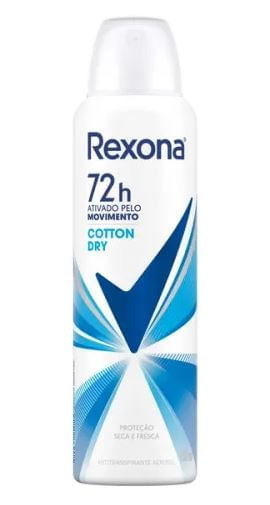 Antitranspirante aerossol 72h cotton dry 150ml - Rexona