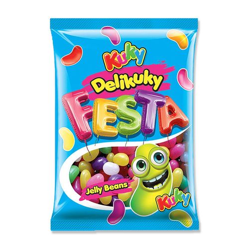 Bala de goma delikuky confeitada sabor sortida 1kg - Kuky