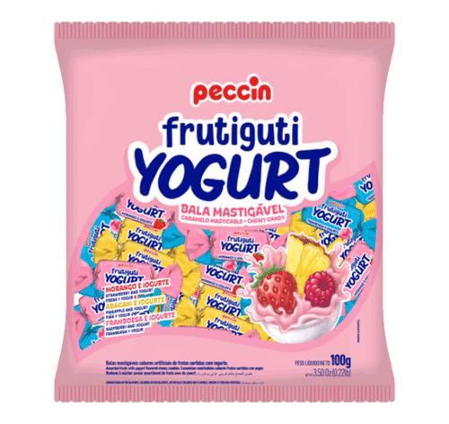 Bala mastigavel frutiguti yogurt 400g - Peccin