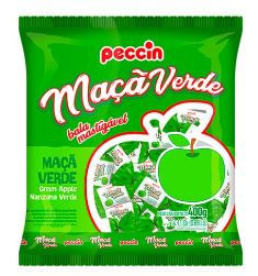 Bala mastigável sabor maça verde 400g - Peccin