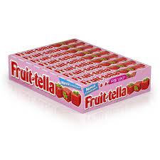 Bala Mastigável sabor Morango caixa com 16 unidades de 40g - Fruit-Tella