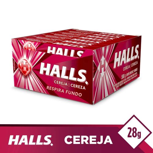 Bala sabor Cereja caixa com 21 unidades de 28g - Halls