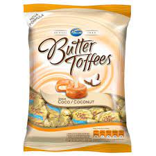 Bala sabor Coco Pacote com 500g - Butter Toffees