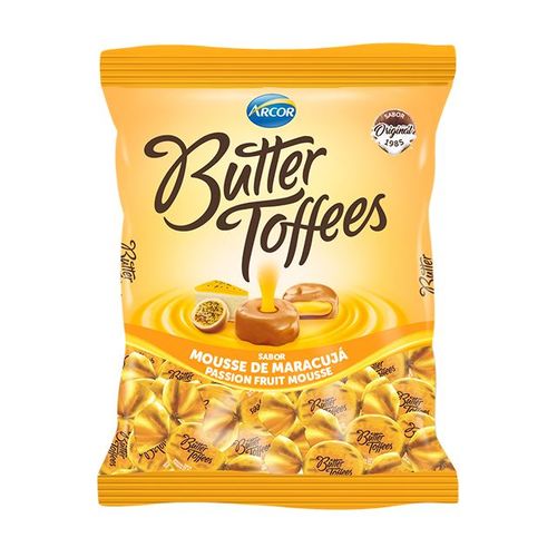 Bala sabor Maracuja  Pacote com 100g - Butter Toffees