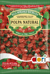 Bala sabor morango recheada 600g - Dori