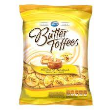 Bala sabor Mousse de Maracujá Pacote com 500g - Butter Toffees