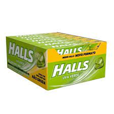 Bala sabor Uva Verde caixa com 21 unidades de 28g - Halls