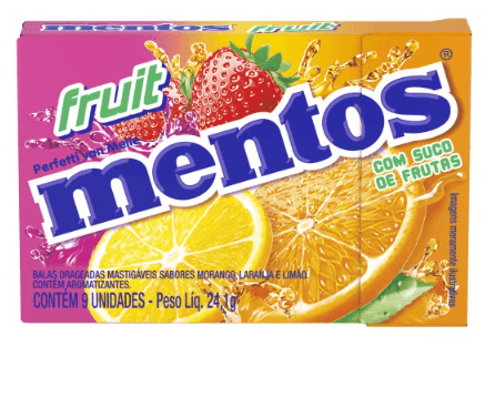 Bala Slim Box sabor Fruit 24,1g - Mentos