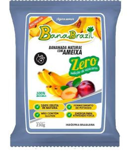 Bananada natural com ameixa Zero pacote com 10 unidades - BanaBrazil