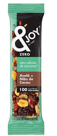 Barra de cereal zero com avelã e nibs de cacau 25g - Nuts&Joy