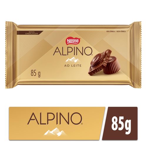 Barra de chocolate ao Leite 85g - Alpino