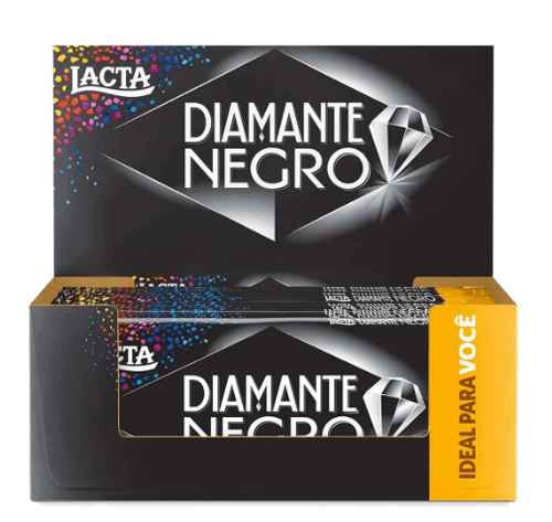 Barra de chocolate caixa com 17 unidades de 80g - Diamante Negro