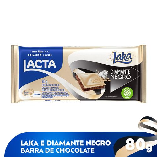 Barra de chocolate Diamante Negro & Laka com 80g - Mondelez