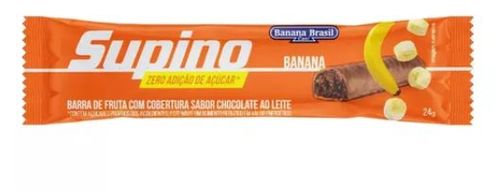 Barra de frutas com cobertura de chocolate sabor Banana Zero açucares 24g - Supino