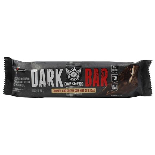 Barra sabor Cookies Cream com Nibs de Cacau 90g - Darkness Dark Bar