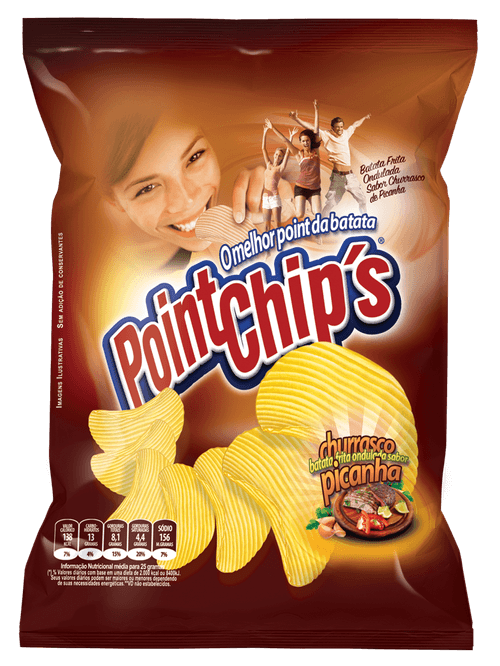 Batata Ondulada sabor Churrasco com 40g - Point Chips