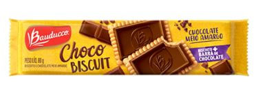 Biscoito choco biscuit sabor chocolate meio amargo 80g - Bauducco