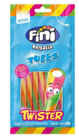 Tubes sabor Twister com 80g - Fini