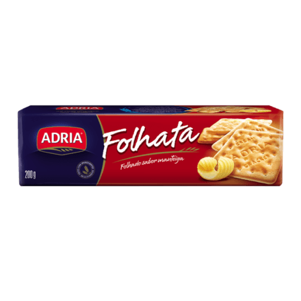 Biscoito Cracker Folhata Pacote com 170g - Adria