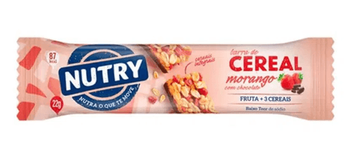 Barra de cereal Morango com chocolate de 22g - NUTRY