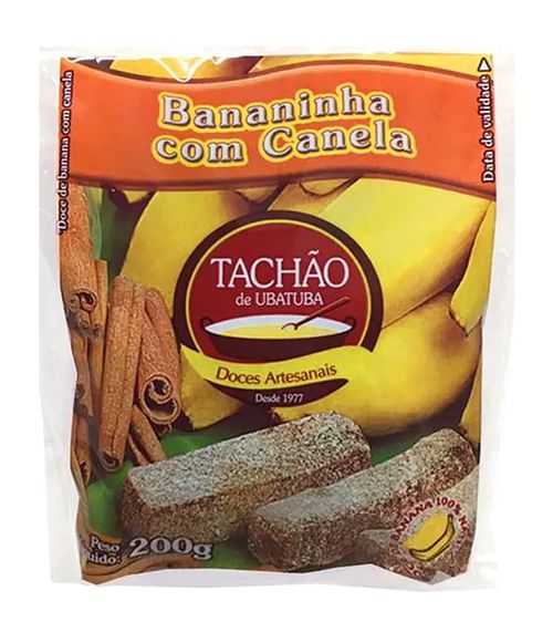 Doce bananinha com canela pacote com 200g - Tachão