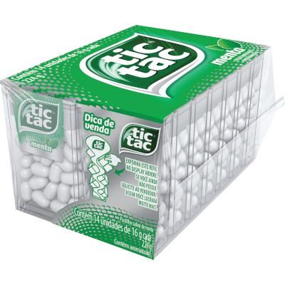 Pastilhas sabor Menta caixa com 14 unidades de 14g - Tic Tac