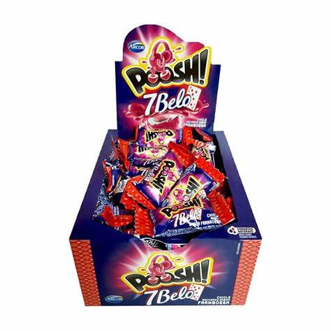 Chiclete sabor 7 Belo caixa com 200g - Poosh