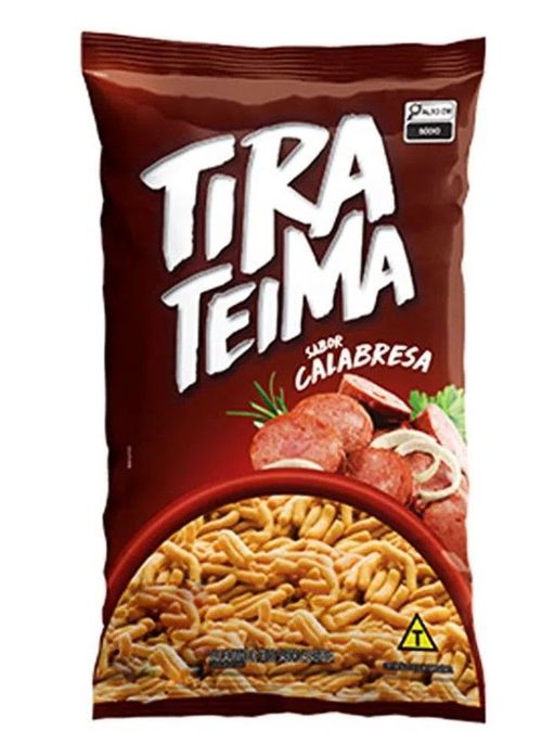 Salgadinho Tira Teima sabor calabresa com 38g - Milho de Ouro