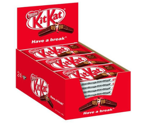 Barra de chocolate sabor ao leite caixa com 24 unidades de 41,5g - Kit Kat