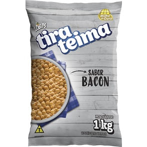 Salgadinho Tira-Teima sabor bacon 1kg - Milho de Ouro