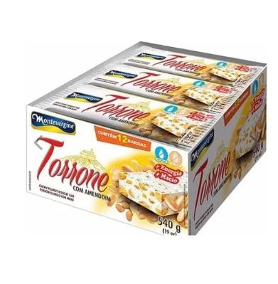 Doce tipo torrone com amendoim caixa com 12 unidades de 45g - Montevergine