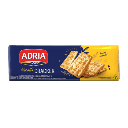 Biscoito Cracker sabor Original 170g - Adria