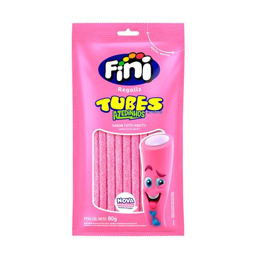 Tubes sabor Tutti Frutti Pacote com 80G - Fini