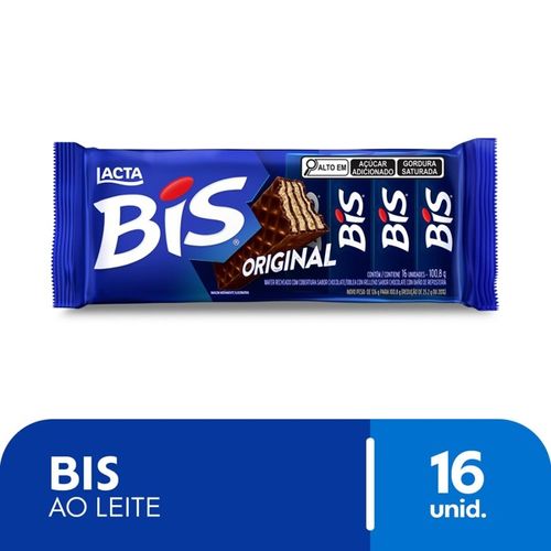 Wafer recheado com cobertura de chocolate ao leite 100,8g - Bis