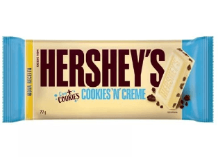 Barra de chocolate branco com biscoito sabor chocolate 77g - Hershey's