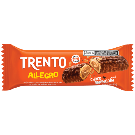 Chocolate com Amendoim com 26g - Trento Allegro