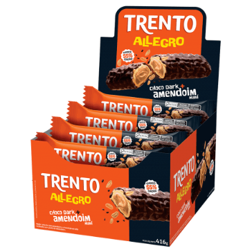 Chocolate Dark com Amendoim caixa com 16 unidades de 26g - Trento Allegro