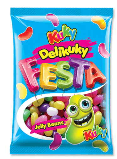 Bala de goma delikuky confeitada sabor sortida 500g - Kuky