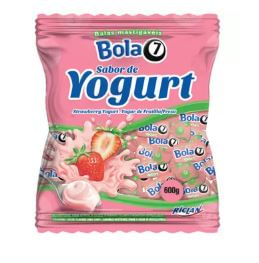 Bala Bola 7 de sabor yogurt Pacote com 600g - Riclan