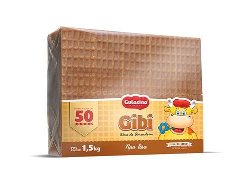 Paçoca Lisa Gibi com 50 unidades 1,5Kg - Gulosina