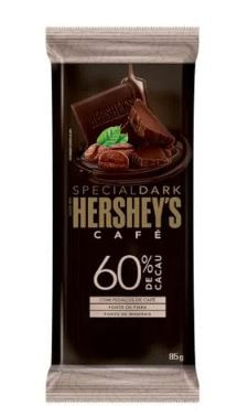 Barra de chocolate special dark 60% cacau com pedaços de café 85g - Hershey's