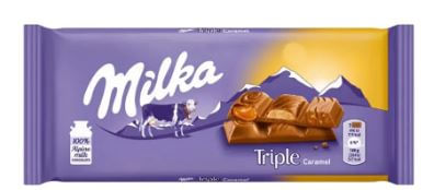 Chocolate ao leite com recheio sabor triple caramel 90g - Milka