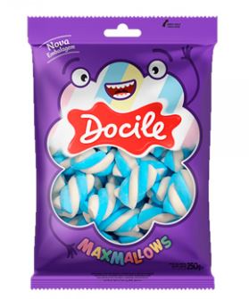 Maxmallows twist azul e branco com 250g - Docile