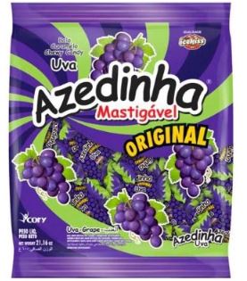 Bala mastigável azedinha sabor uva 500g - Icekiss