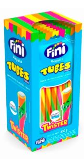 Tubes sabor Twister caixa com 10 unidades de 40g - Fini