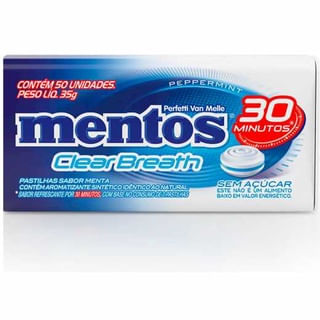 Bala 30 minutos sabor Peppermint 35g - Mentos