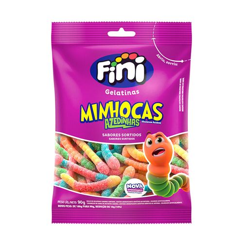 Minhocas Cítrica Pacote com 90g - Fini