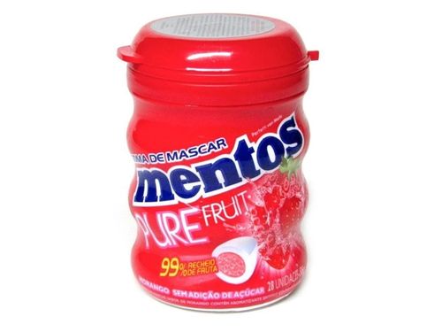 Chiclete Pure Fresh Garrafa sabor Morango 56g - Mentos