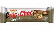 Barra com cobertura com crispies com recheio de avelã com cacau 16g - Croc-Choc